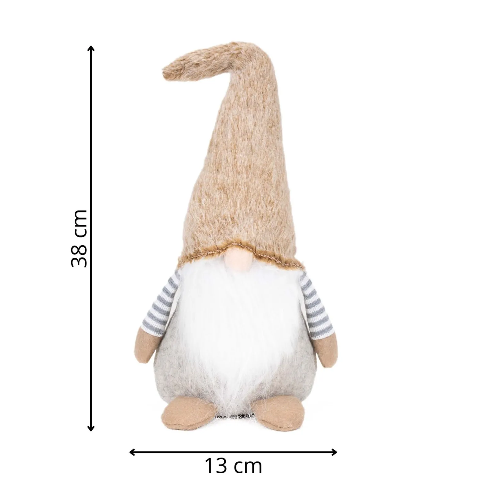 Krasnal świąteczny 38 cm ozdoba figurka skrzat bożonarodzeniowy, gnom