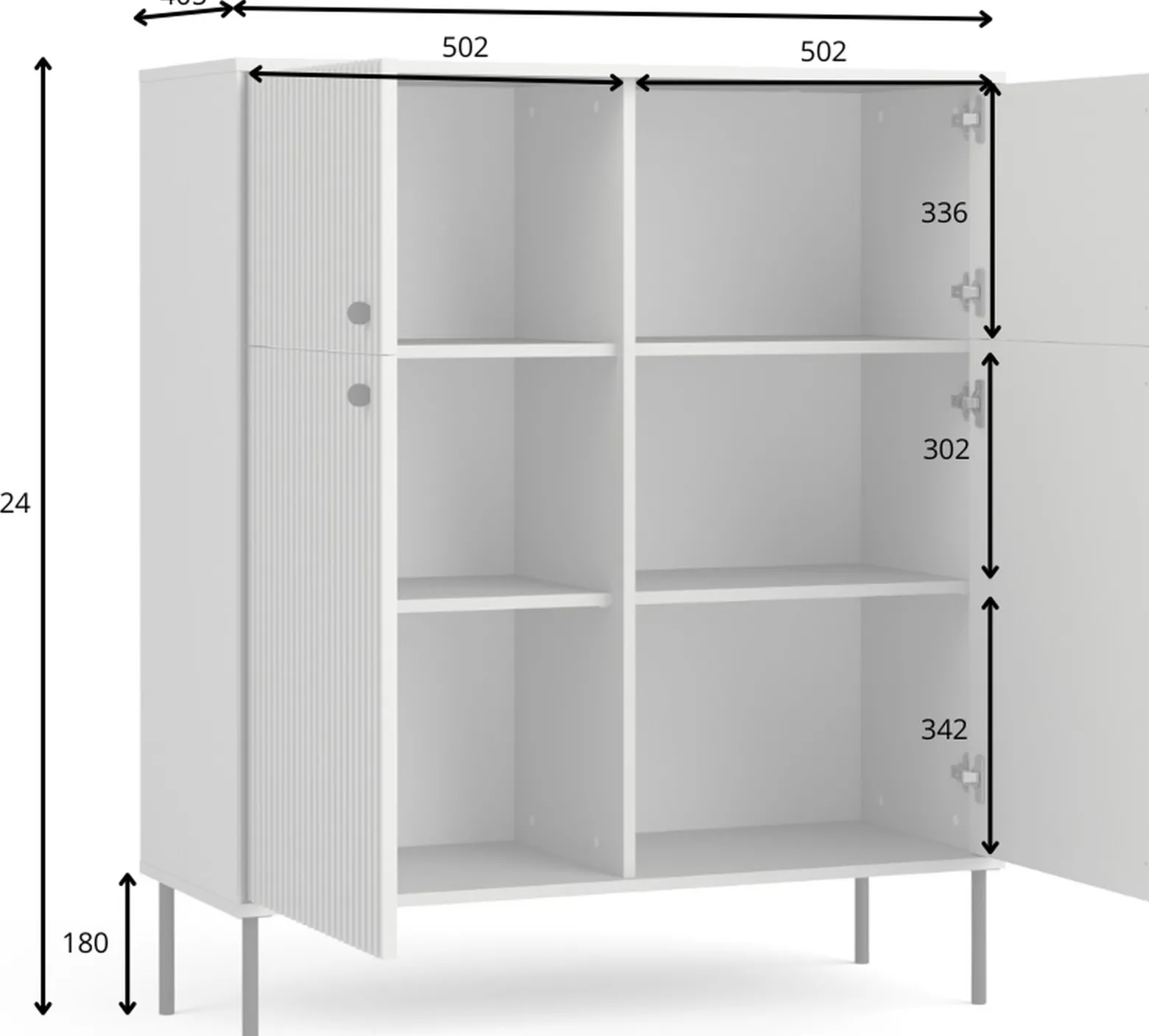 Kredens do salonu 105 cm IRYS szary