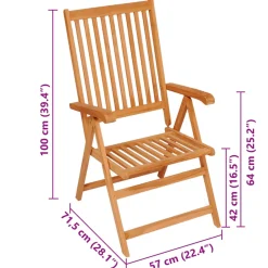 Krzesła ogrodowe, 4 szt., kobaltowe poduszki, drewno tekowe