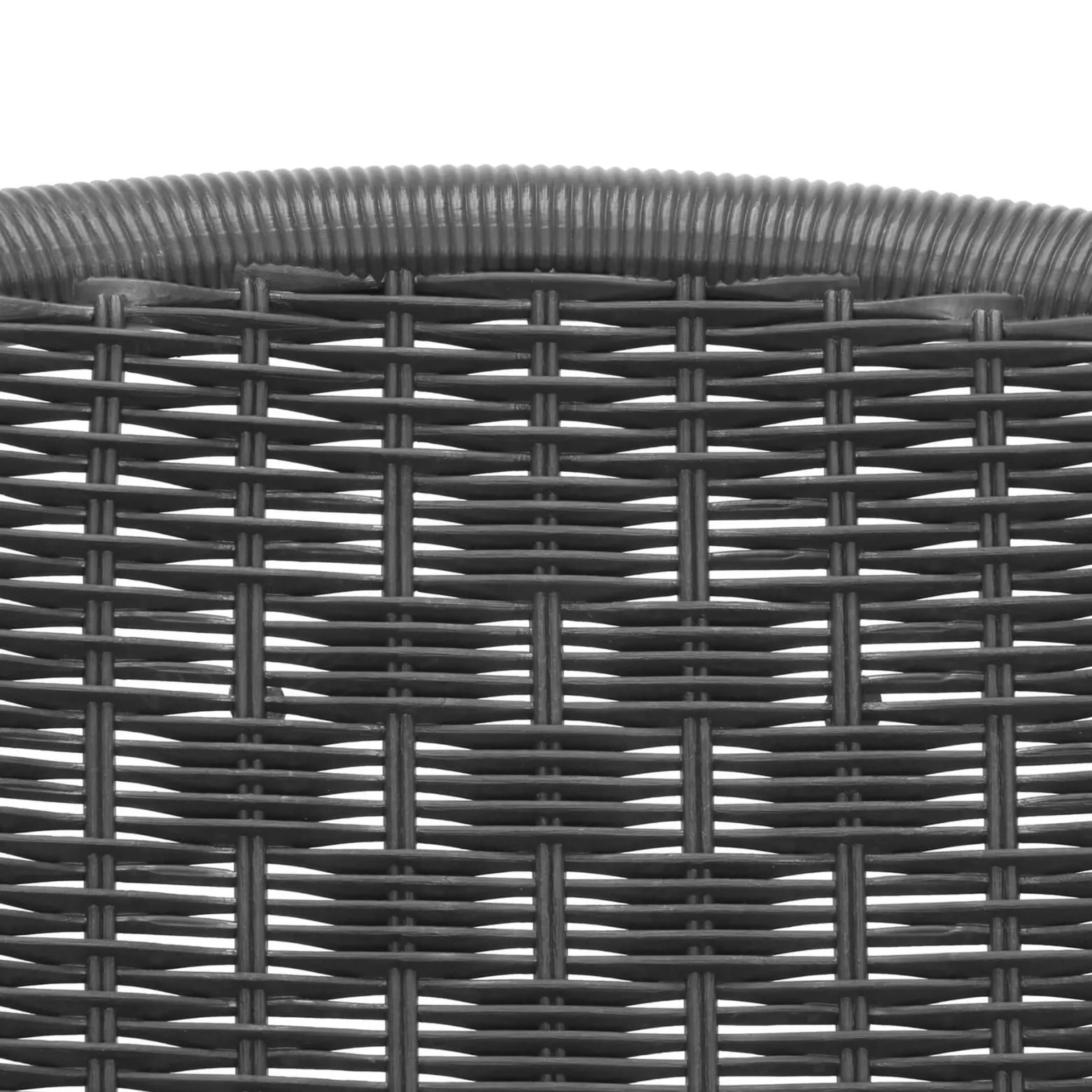 Krzesła ogrodowe 2 szt. metalowe, plecione krzesło na balkon szare zestaw