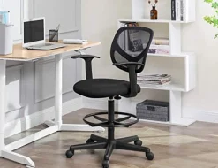 Krzesło Biurowe Ergonomiczny Stołek Roboczy Z Podłokietnikam