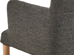 Krzesło Comforta tapicerowane z podłokietnikami, tkanina Anthracite 130