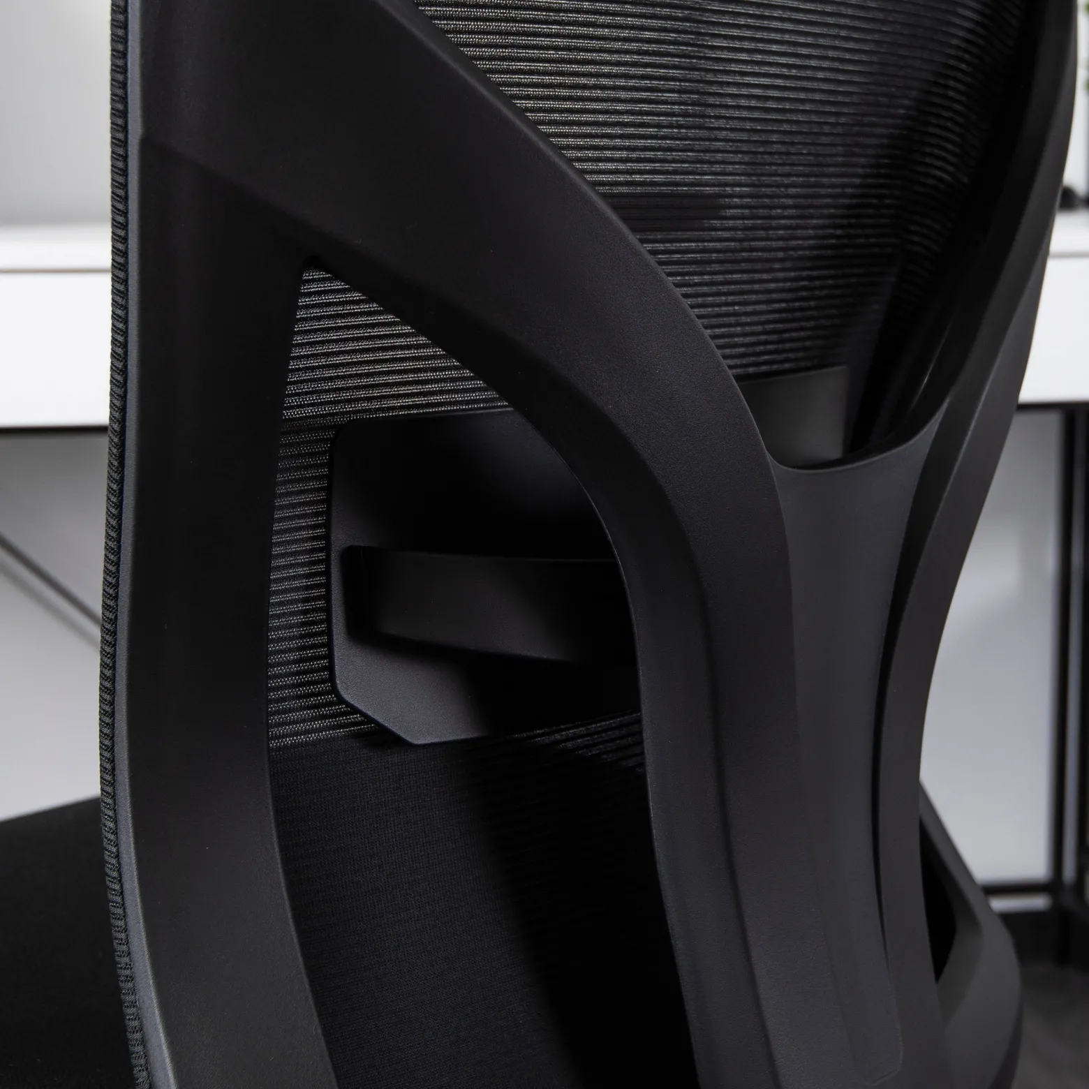 Krzesło Obrotowe Biurowe Fotel Ergonomiczny Obrotowy Biały Czarny FLEX