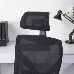 Krzesło Obrotowe Biurowe Fotel Ergonomiczny Obrotowy Biały Czarny FLEX