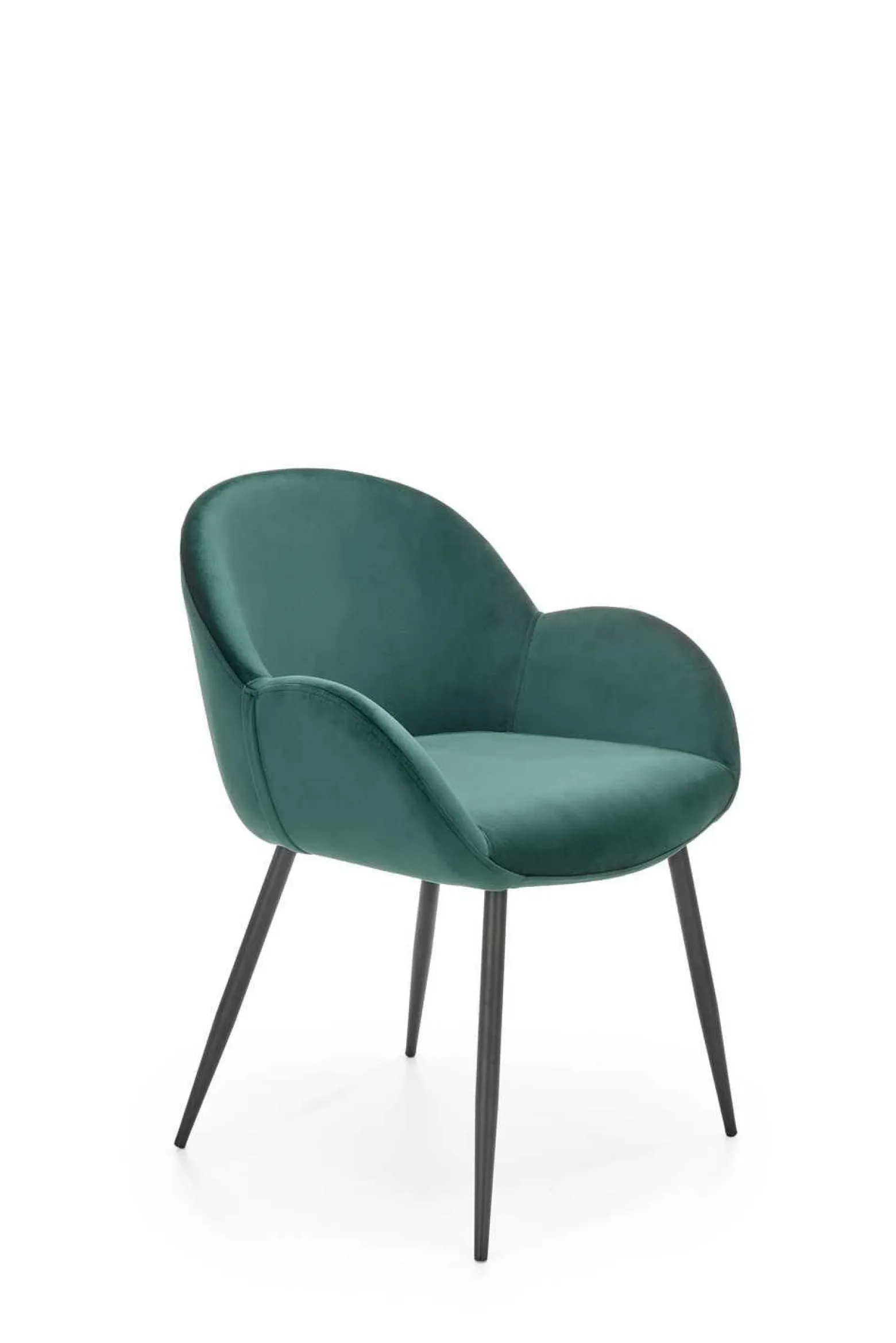 Krzesło tapicerowane K480 VELVET ciemnozielone