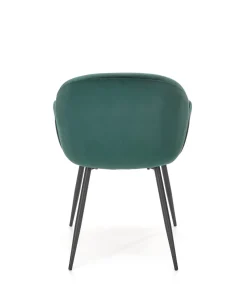 Krzesło tapicerowane K480 VELVET ciemnozielone