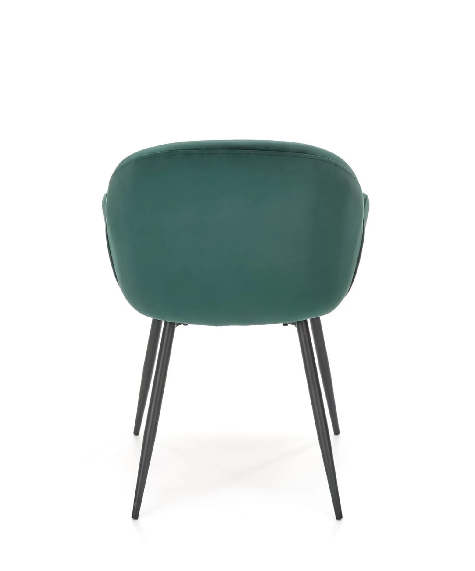 Krzesło tapicerowane K480 VELVET ciemnozielone