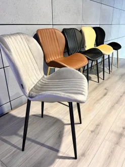 Krzesło tapicerowane MONTI VELVET GREY