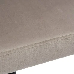 Krzesło welurowe plecione ASTON VELVET taupe beżowe