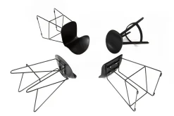 Krzesło barowe ROLF czarne 76