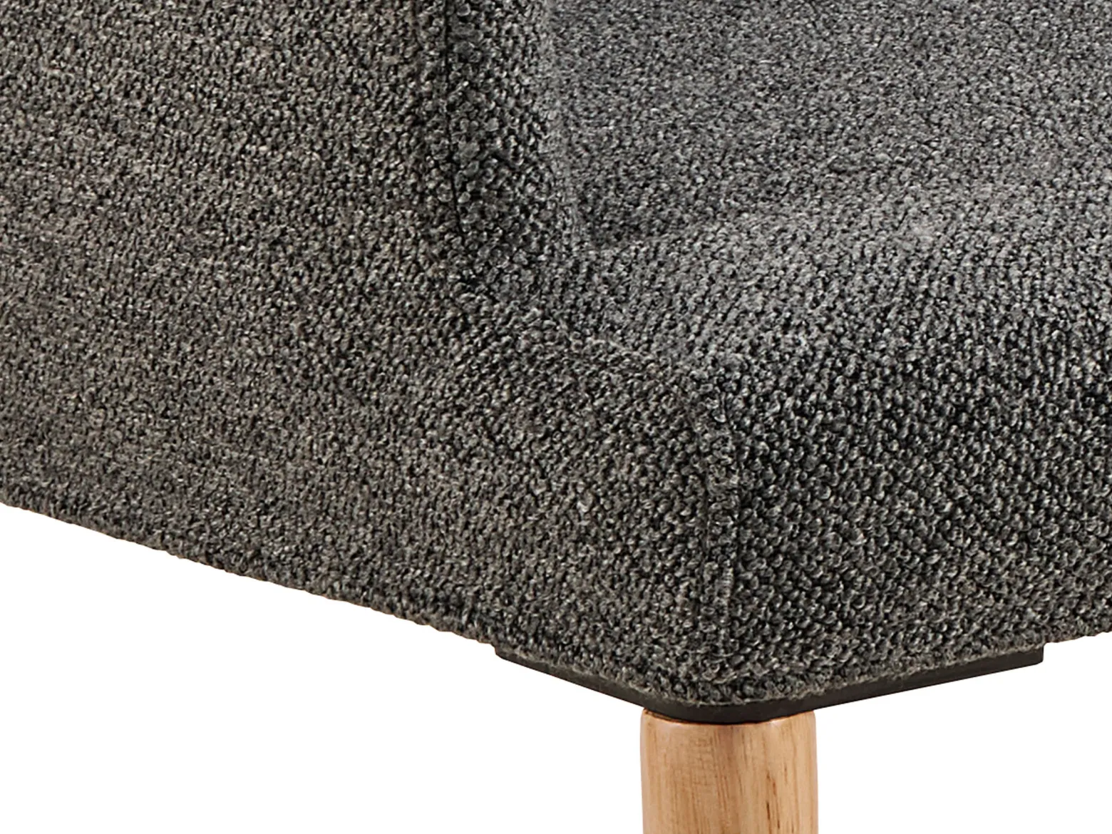 Krzesło Comforta tapicerowane z podłokietnikami, tkanina Anthracite 130