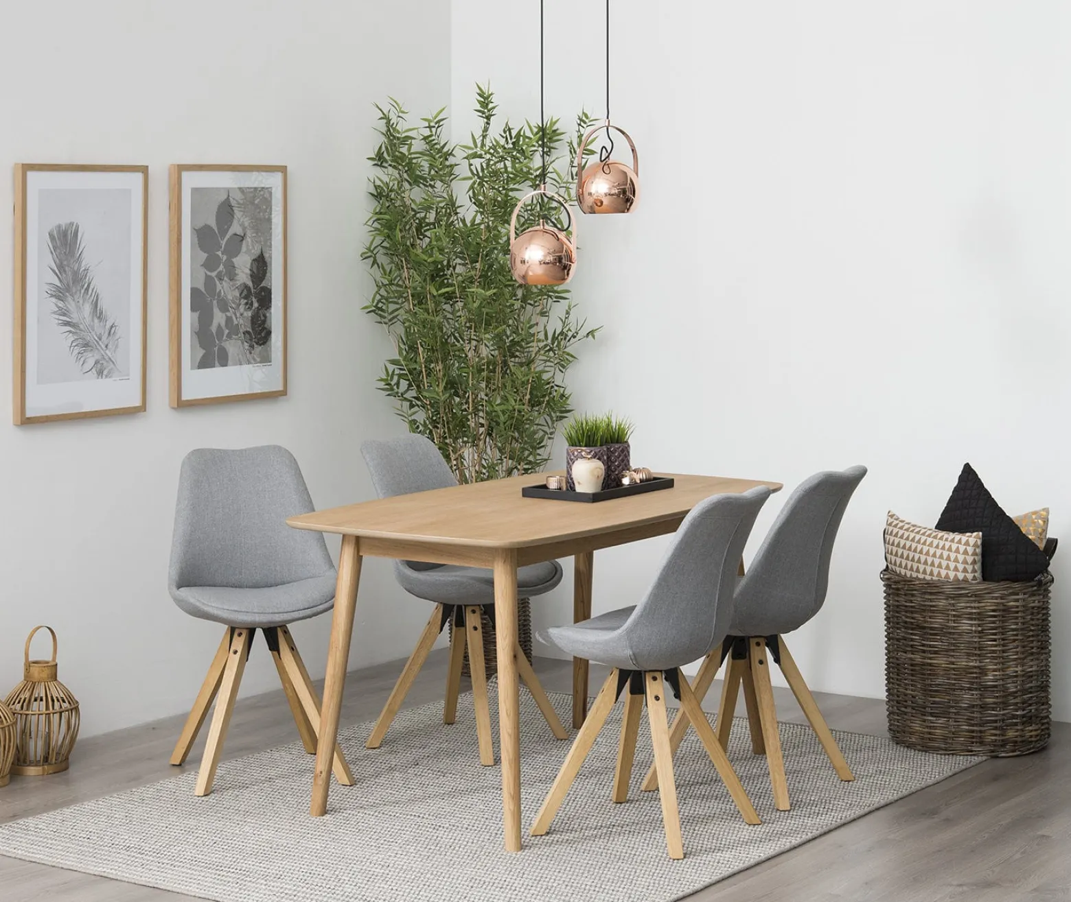 Krzesło Dima light grey tapicerowane