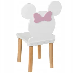 Krzesło dla dzieci Miki drewniane, białe - 60 cm