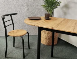 Krzesło do kuchni jadalni salonu loft nowoczesne 51x40 cm Rein dąb