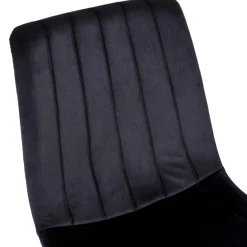 Krzesło FRESNO VELVET tapicerowane czarny aksamit