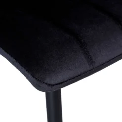 Krzesło FRESNO VELVET tapicerowane czarny aksamit