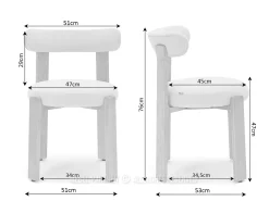 Krzesło Kalinda orzech-terakota tkanina, podstawa orzech