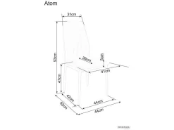 Krzesło tapicerowane ATOM VELVET beżowe