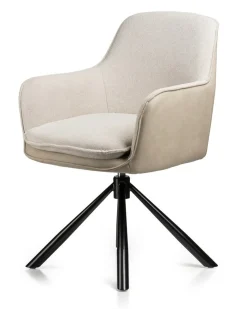 Krzesło tapicerowane Ciano kremowe z auto powrotem 62x63,5x89,5 cm
