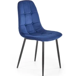 Krzesło tapicerowane K417 VELVET granatowe