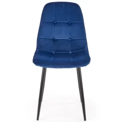 Krzesło tapicerowane K417 VELVET granatowe