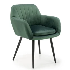 Krzesło tapicerowane K429 VELVET ciemnozielone