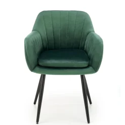 Krzesło tapicerowane K429 VELVET ciemnozielone