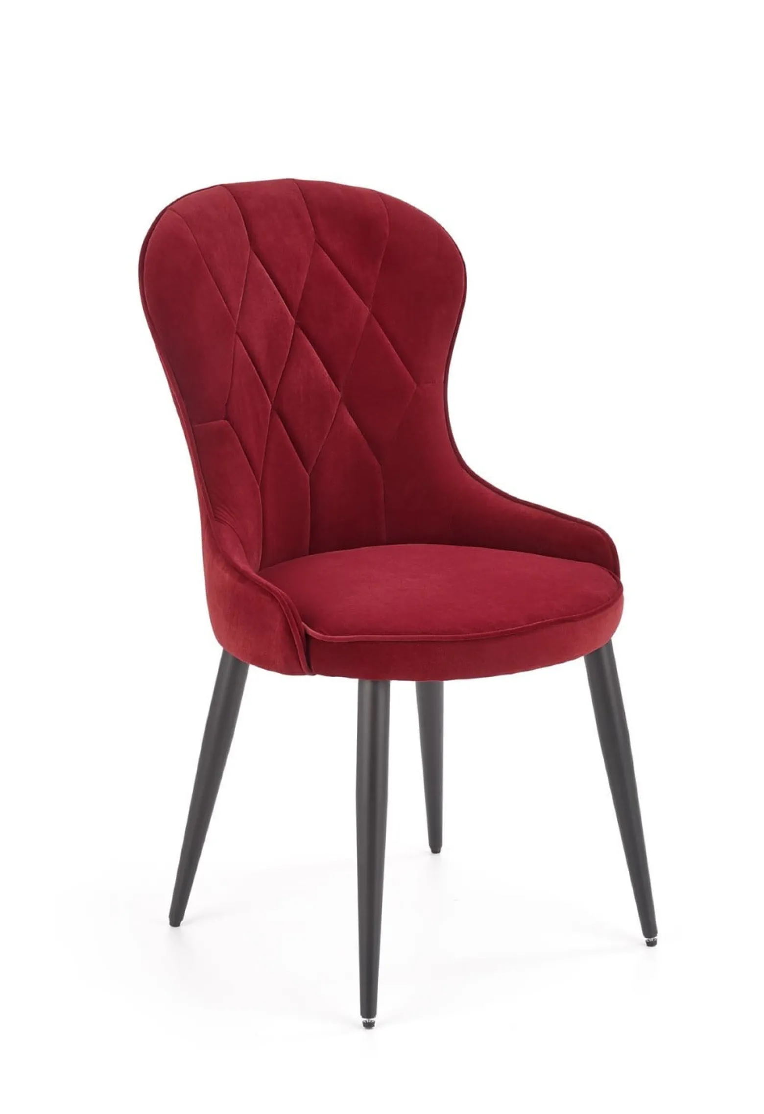 Krzesło tapicerowane K366 VELVET bordowe