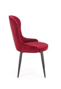 Krzesło tapicerowane K366 VELVET bordowe