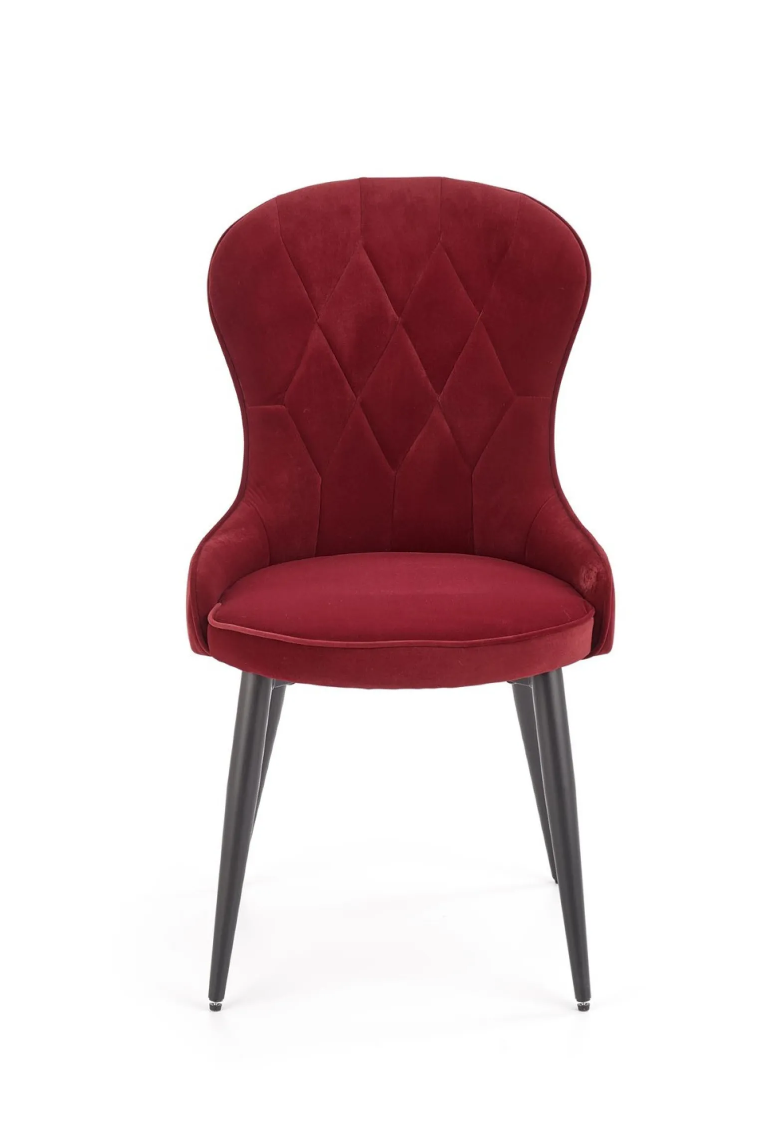 Krzesło tapicerowane K366 VELVET bordowe