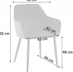 Krzesło tapicerowane velvet czarne MARIA3 paski loft glamour do salonu
