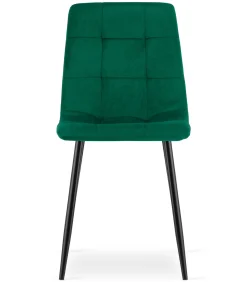 Krzesło Tapicerowane Welurowe Velvet Do Salonu Kuchni Jadalni Cube Zielone