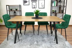 Krzesło Tapicerowane Welurowe Velvet Do Salonu Kuchni Jadalni Cube Zielone