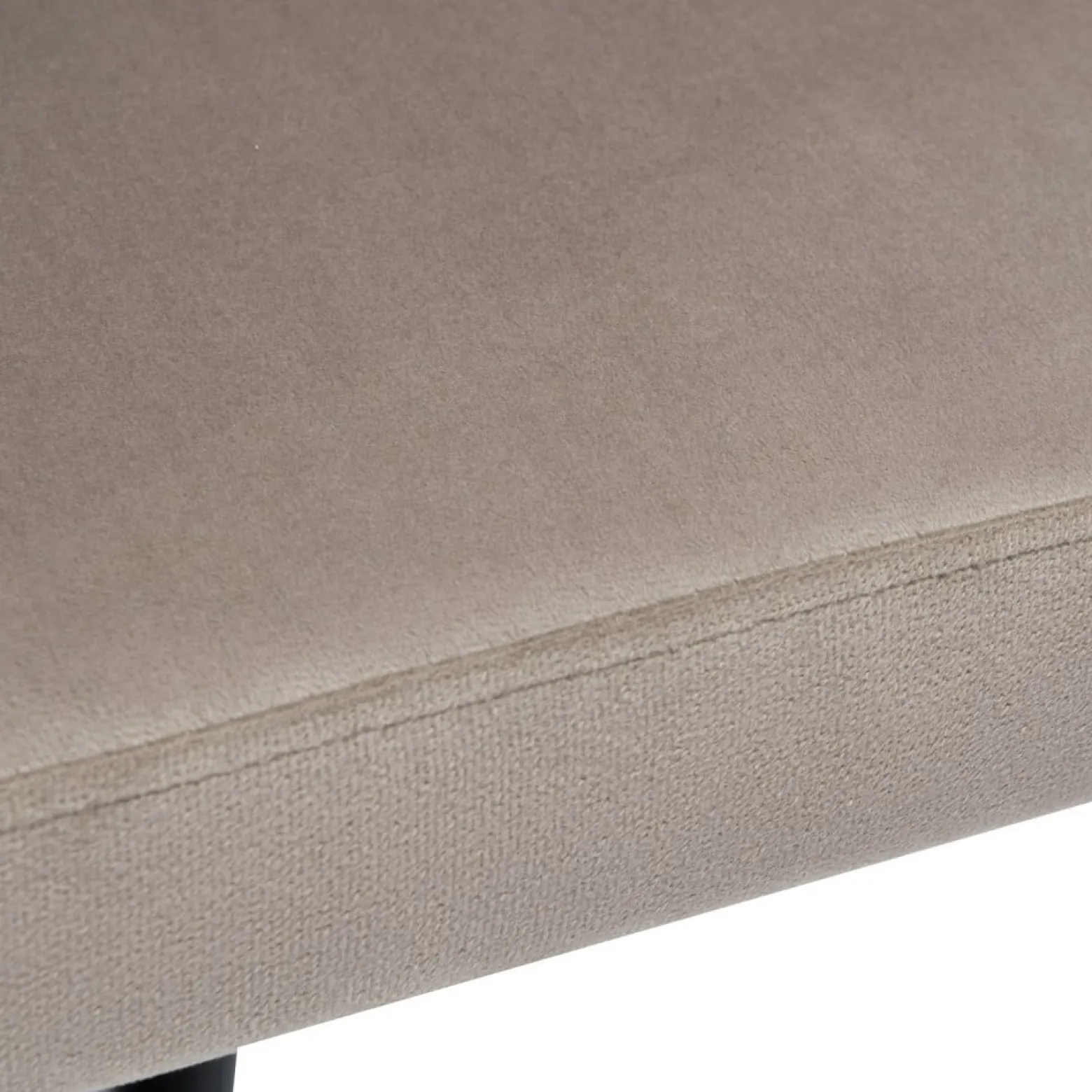 Krzesło welurowe plecione ASTON VELVET taupe beżowe