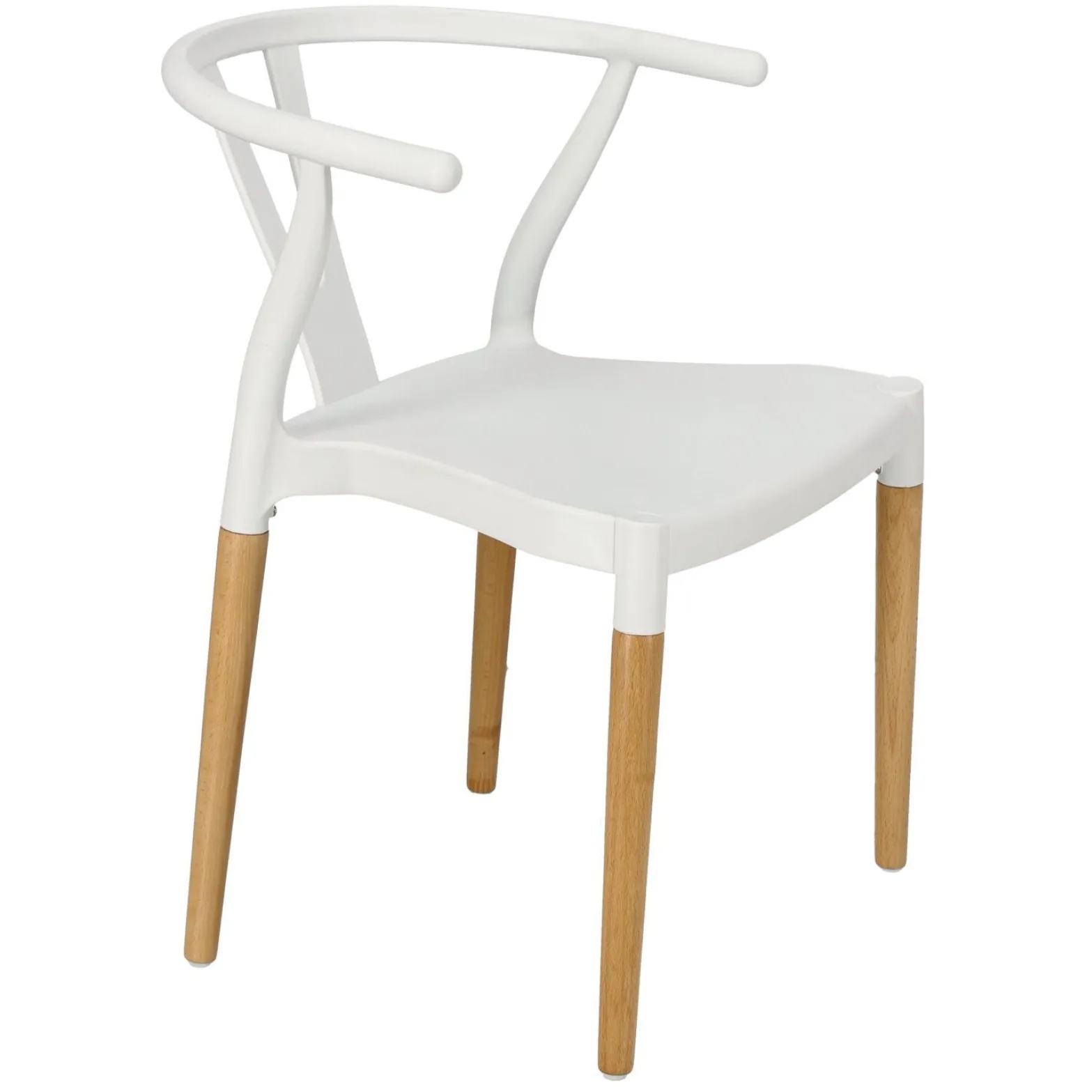 KRZESŁO Z TWORZYWA I DREWNA Wicker PP Simplet ins. WISHBONE