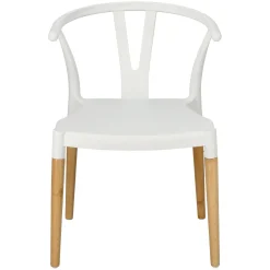 KRZESŁO Z TWORZYWA I DREWNA Wicker PP Simplet ins. WISHBONE