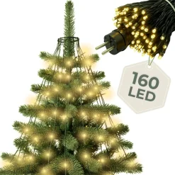 Kurtyna Świetlna Lampki Na Choinkę 160 lampek LED 8 Pasm