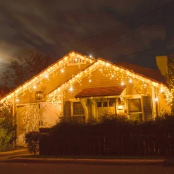 Kurtyna świetlna 500 led girlanda lampki zew. 24 m biały ciepły