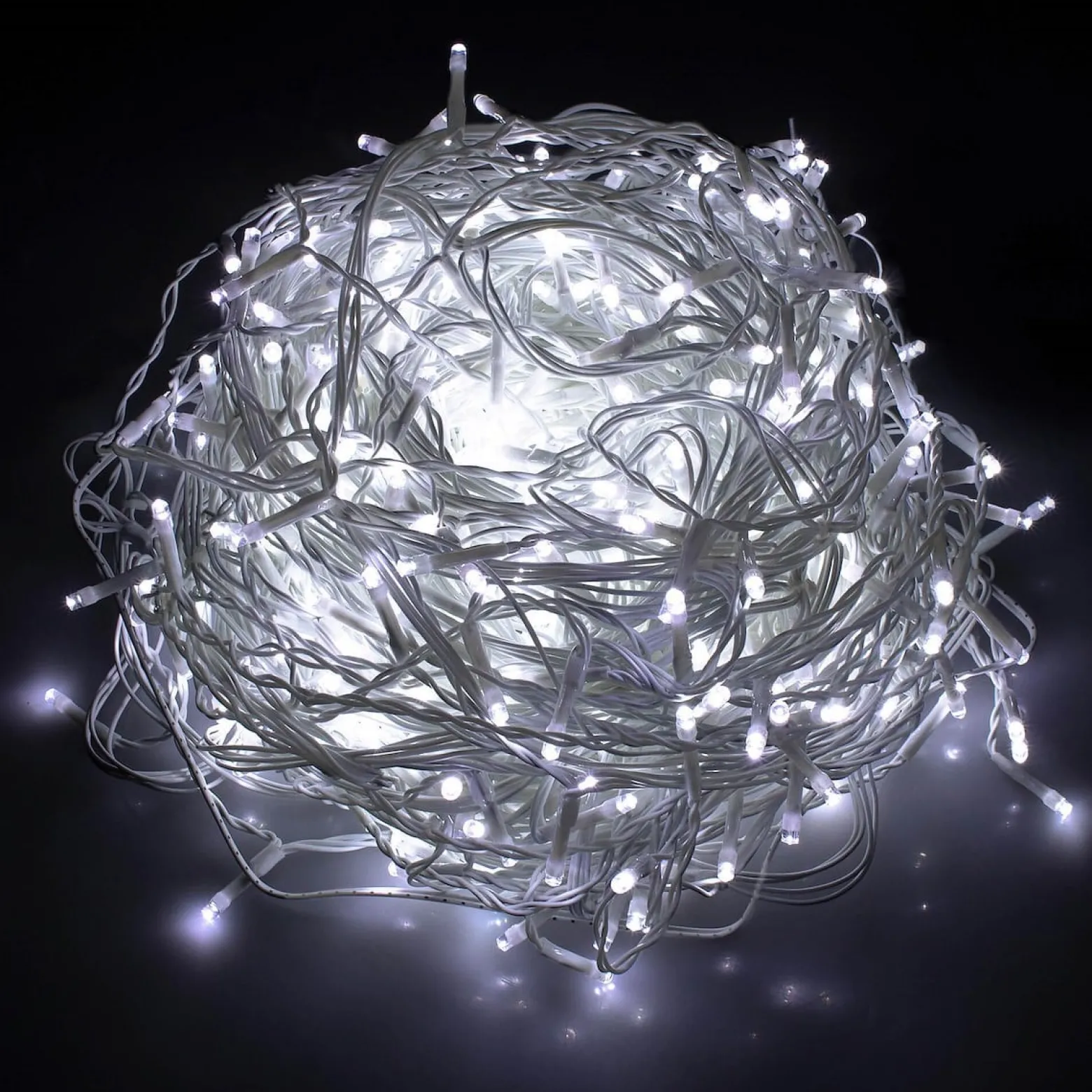 Kurtyna świetlna 300 led girlanda lampki zew. 15,5m biały zimny