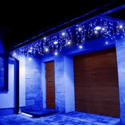 Kurtyna świetlna 500 led girlanda lampki zew sople niebieski