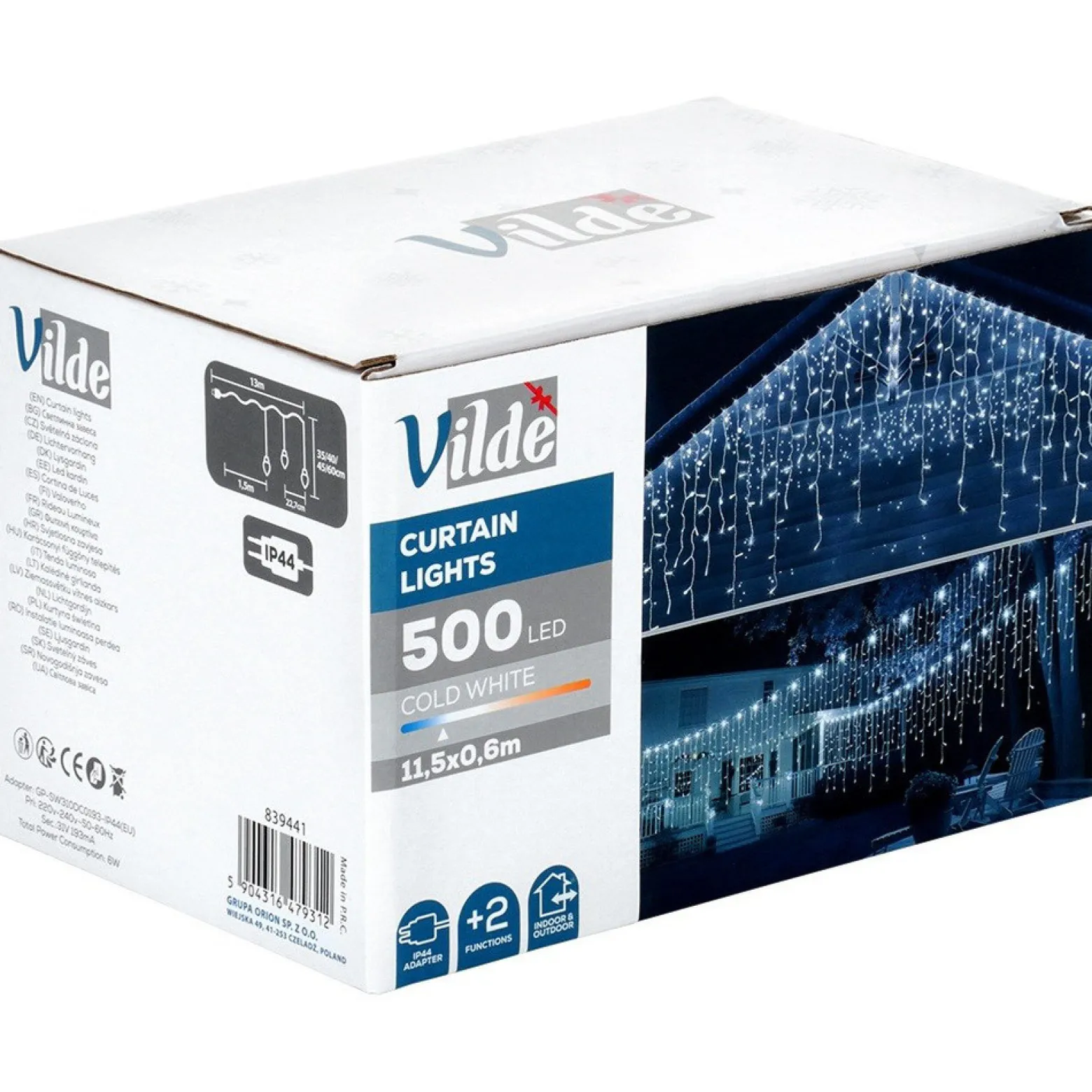 Kurtyna świetlna zewnętrzna 500 LED 11,5 m