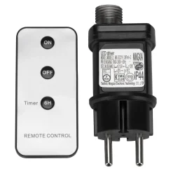 Kurtyna świetlna zewnętrzna PRO 500 Led lampki sople 25m pilot, zimny biały