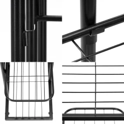 Kwietnik metalowy, pionowy z 6 półkami loftowy stojak na rośliny 106 cm