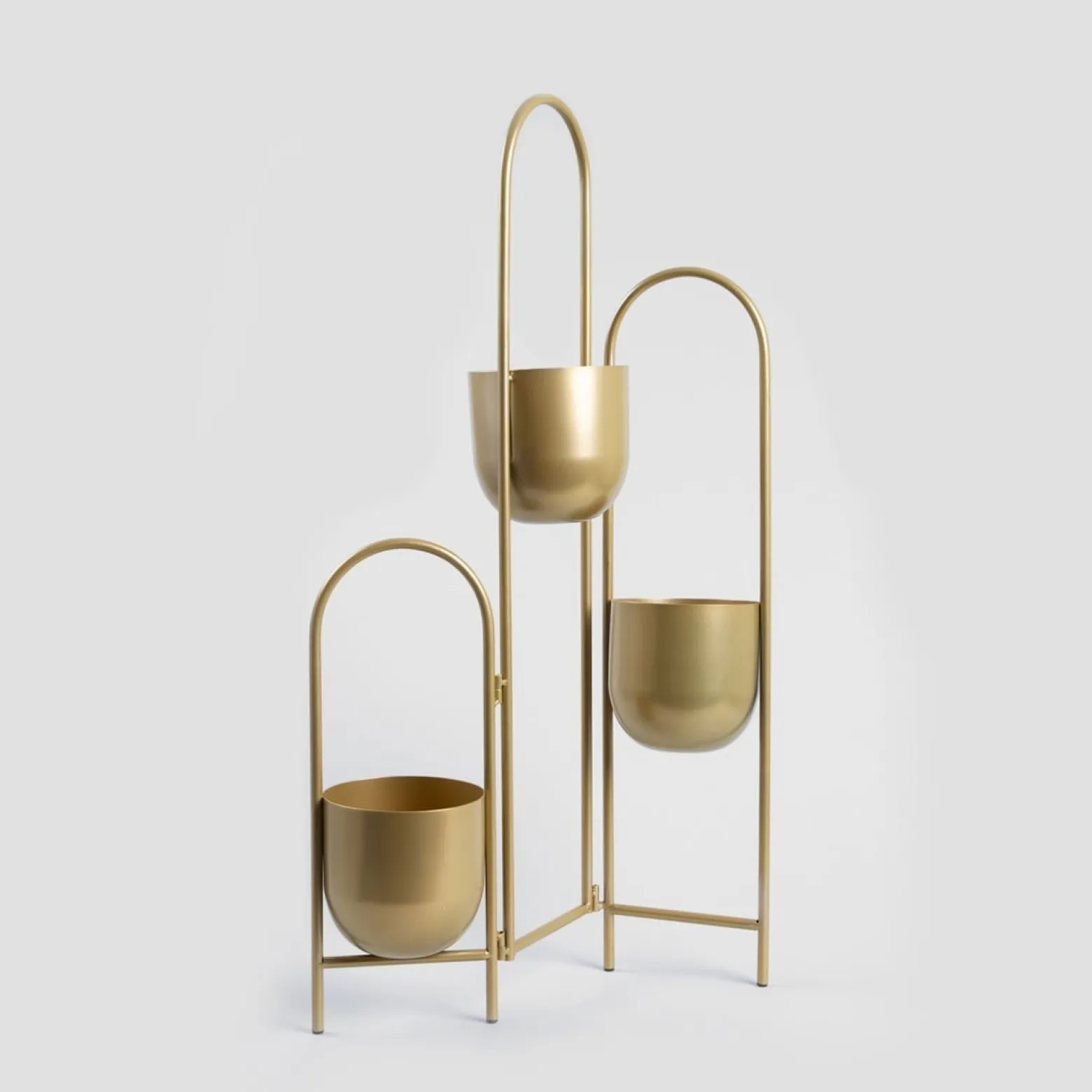 Kwietnik FLOERO metalowy złoty 49x14x80 cm HOMLA