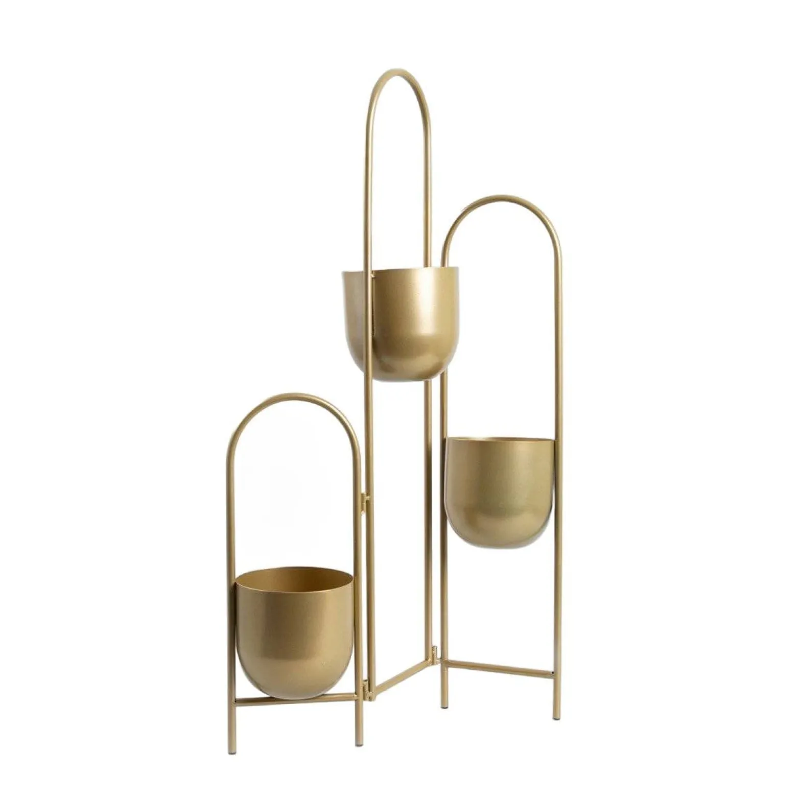 Kwietnik FLOERO metalowy złoty 49x14x80 cm HOMLA