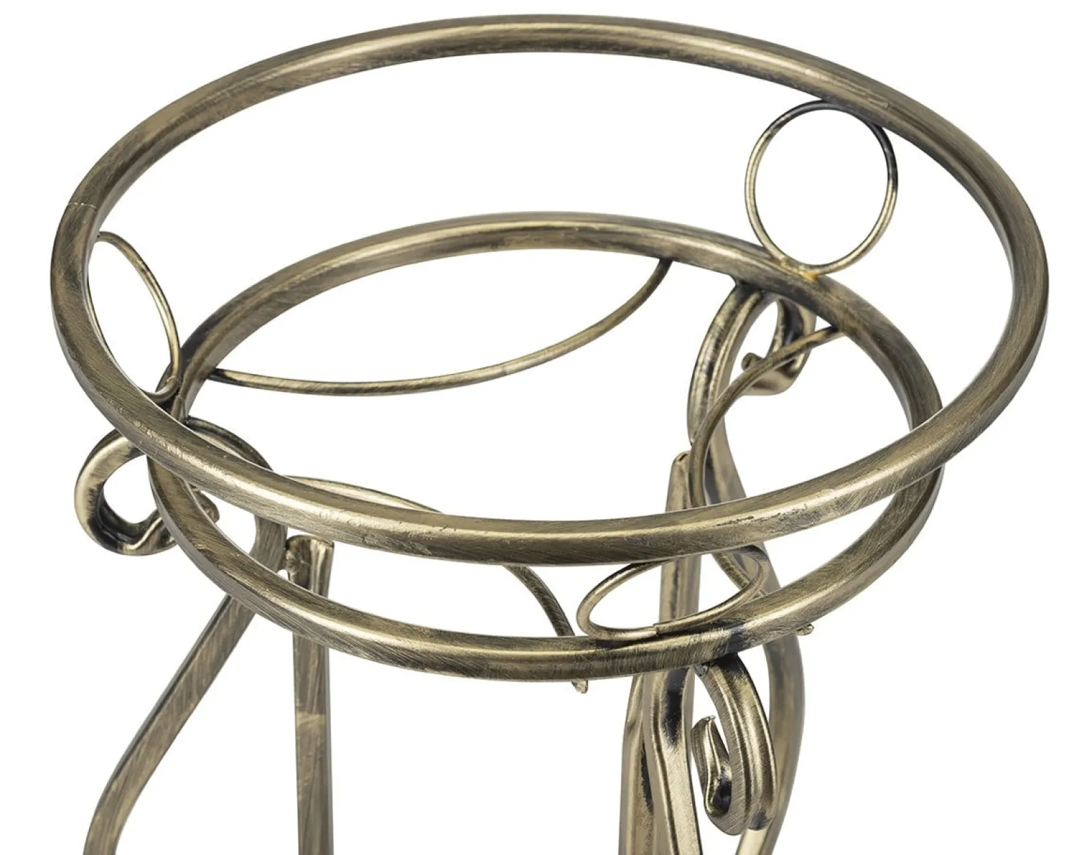 Kwietnik metalowy 37 cm Złoty Klasyczny do Salonu