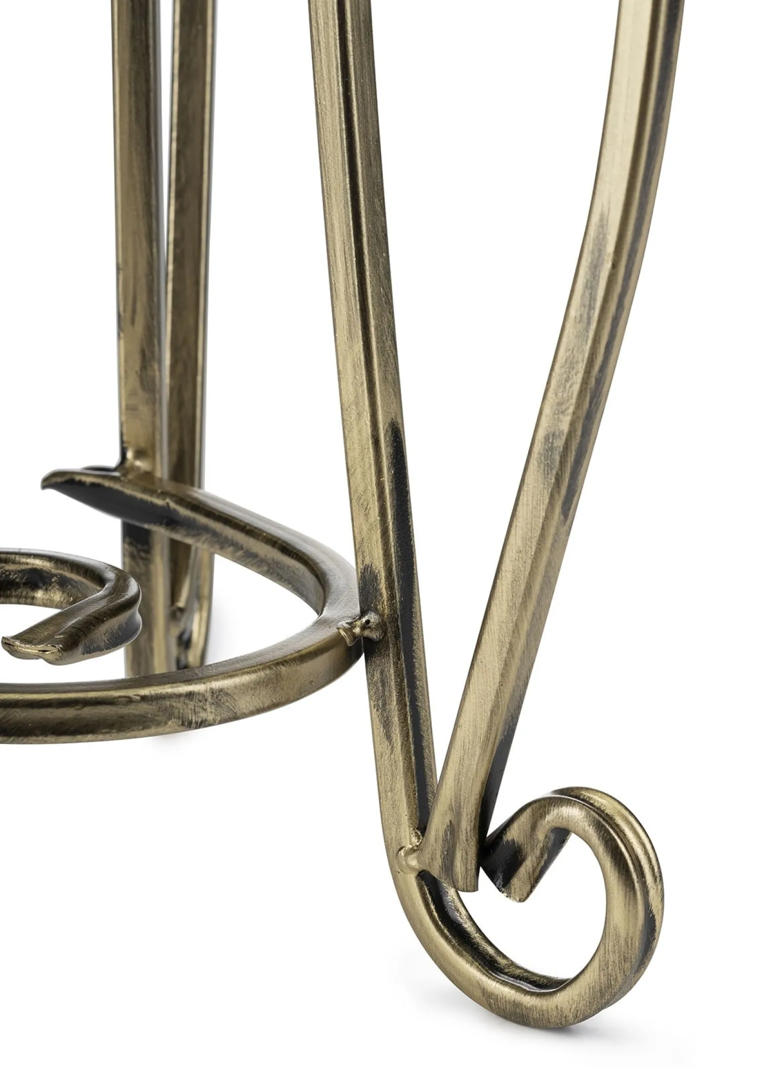 Kwietnik metalowy 37 cm Złoty Klasyczny do Salonu