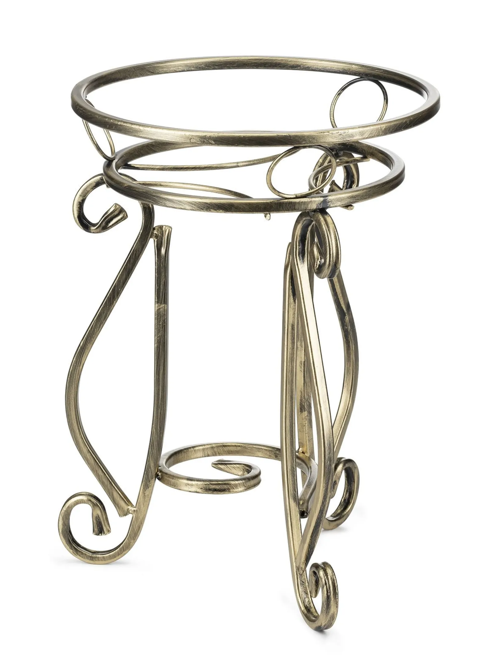 Kwietnik metalowy 37 cm Złoty Klasyczny do Salonu