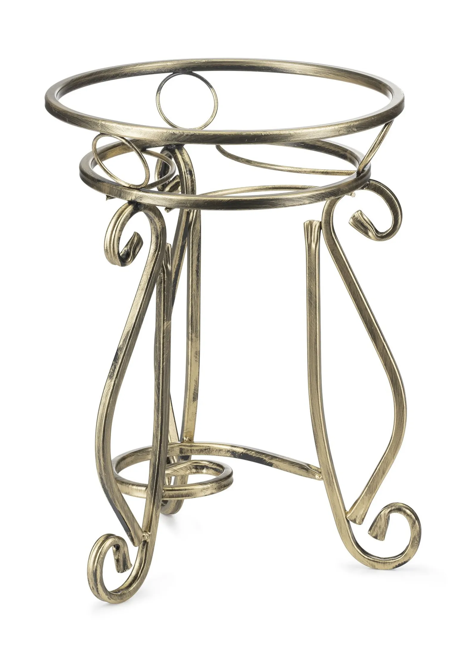 Kwietnik metalowy 37 cm Złoty Klasyczny do Salonu