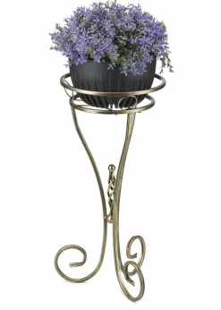 Kwietnik metalowy Shane złoty 28x60 cm Dekoracja salonu